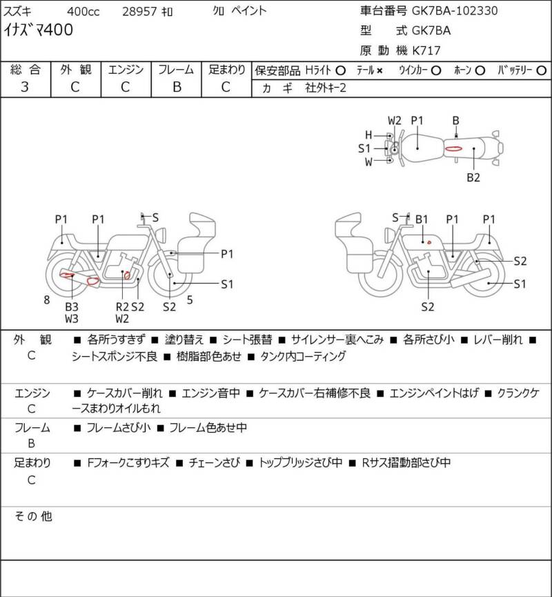 Карта повреждений