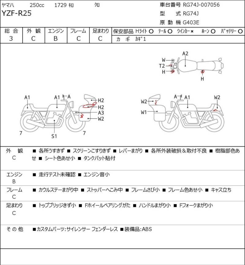 Карта повреждений