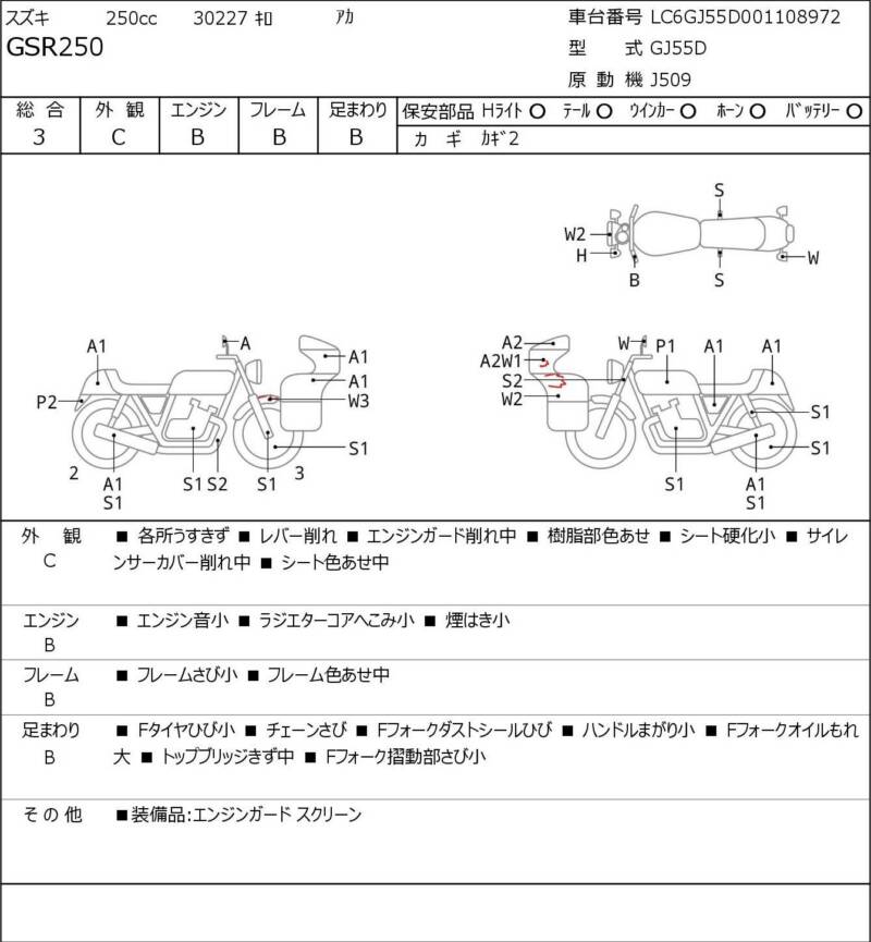 Карта повреждений