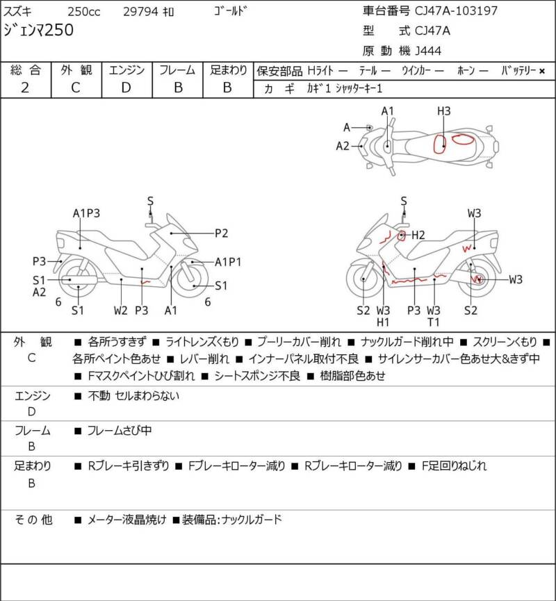 Карта повреждений