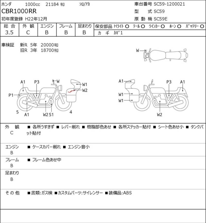 Карта повреждений