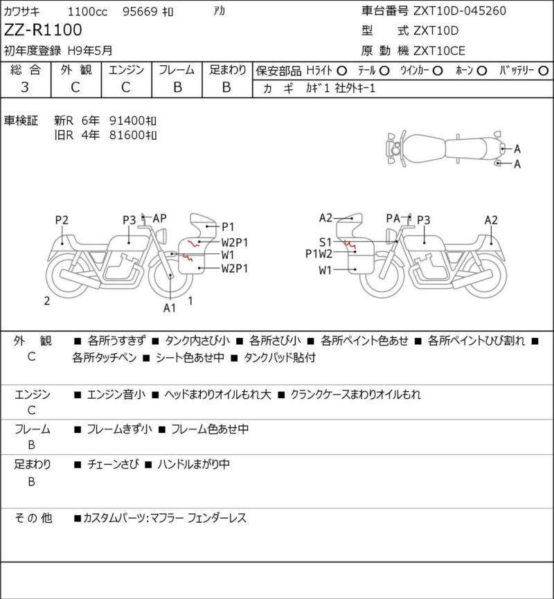 Карта повреждений
