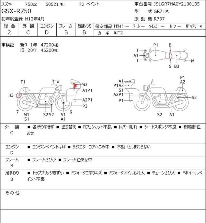 Карта повреждений