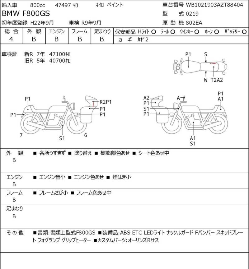 Карта повреждений
