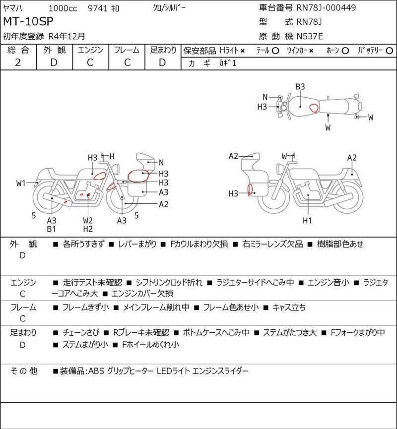 Карта повреждений