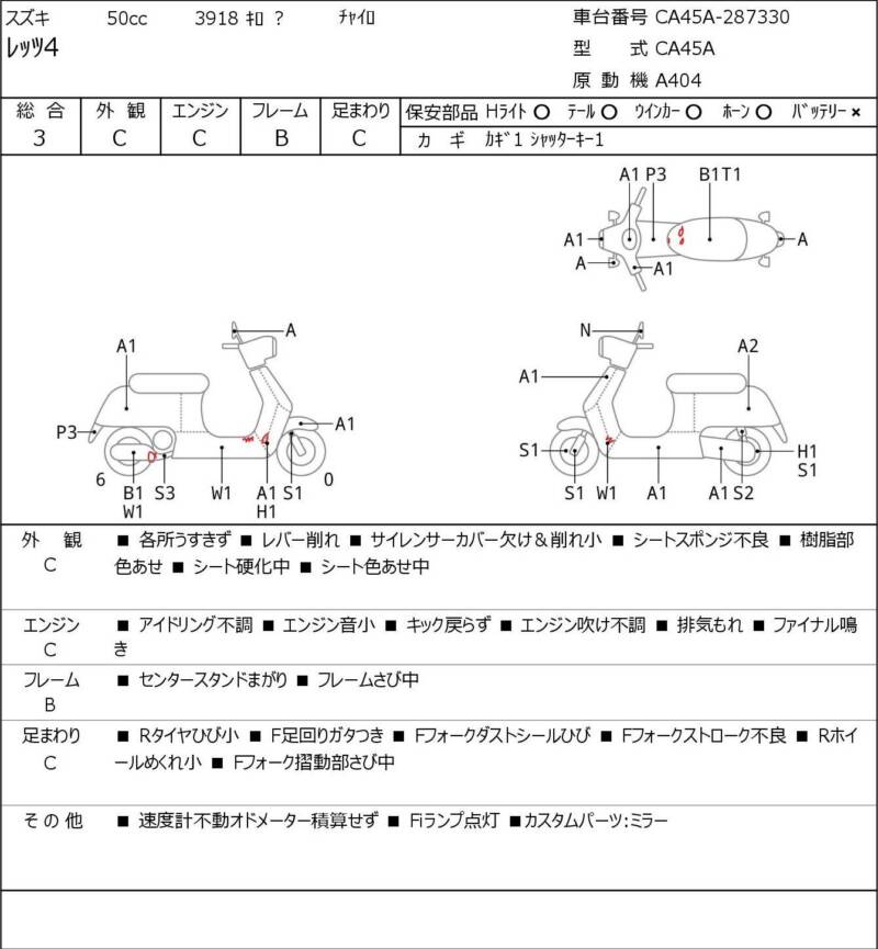 Карта повреждений