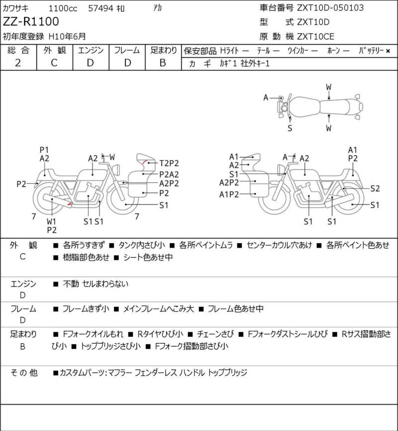 Карта повреждений