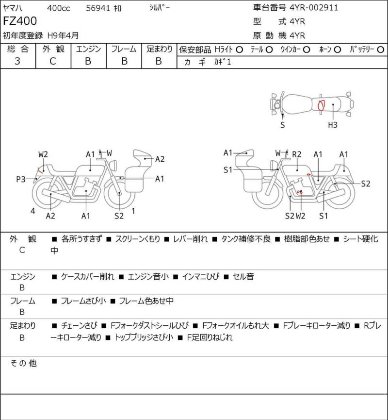 Карта повреждений