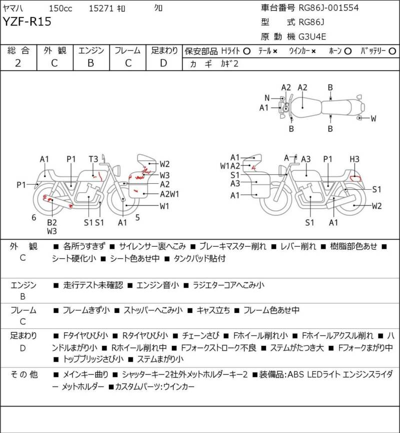 Карта повреждений