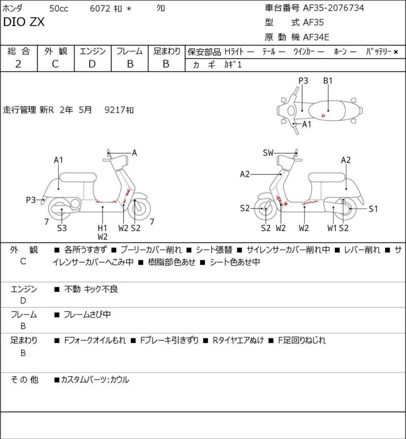 Карта повреждений