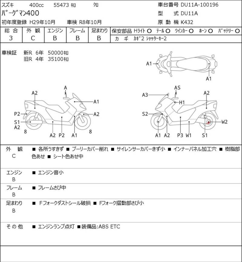 Карта повреждений