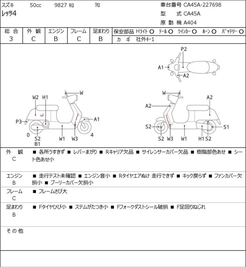 Карта повреждений
