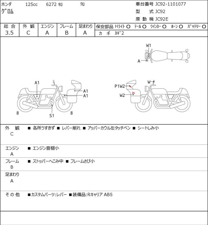Карта повреждений