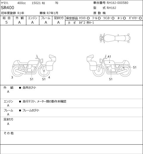 Yamaha SR400 2019